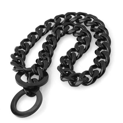 Stainless Steel Dog Chain Collar Cuban Link Training Slip Chain