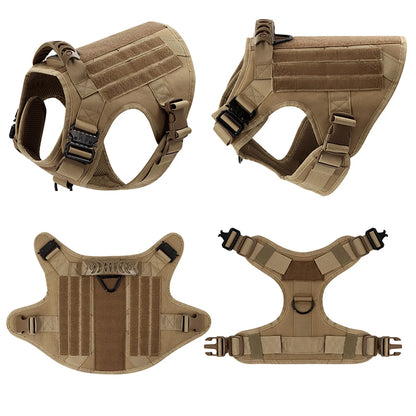 Military Large Dog Tactical Harness Training Pet Vest