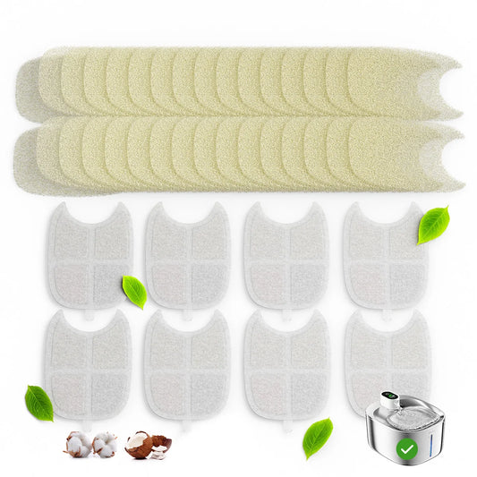 Replacement Filters For 4L Stainless Steel Water Fountain with 6-layer Filtration System