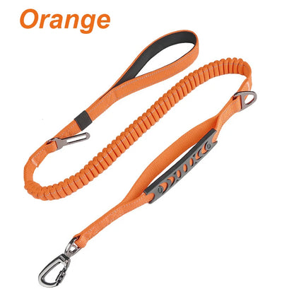 Reflective Nylon Multi-functional Retractable Dog Leash with Car Safety Buckle