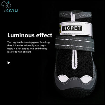 Dog Shoes Reflective Waterproof Anti-slip Footwear For Medium Large Dog