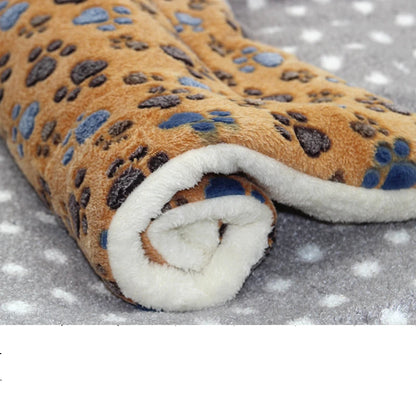 Large Flannel Dog Bed Sleeping Mat: Thickened Rug for Small to Large Pets