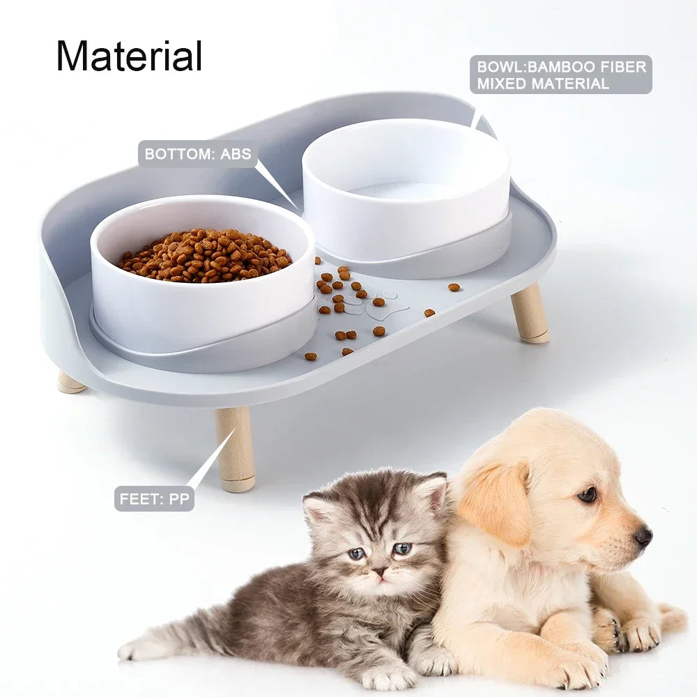 Pet Elevated Double Bowls Feeder