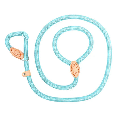 Dog Walking Leash Slip Rope: Heavy Duty Braided Rope Adjustable Loop Collar