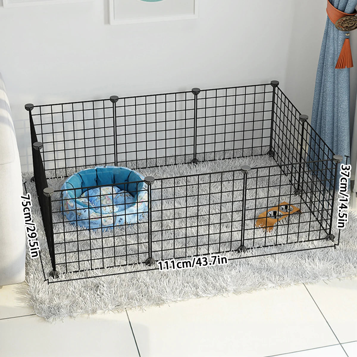 Dog cage Wire mesh fence indoor pet escape barrier