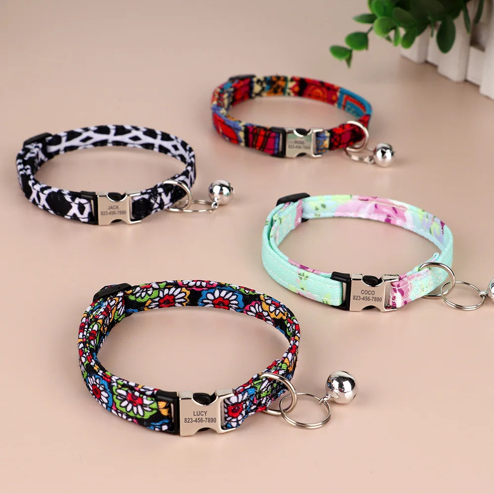 Name tag cat collar